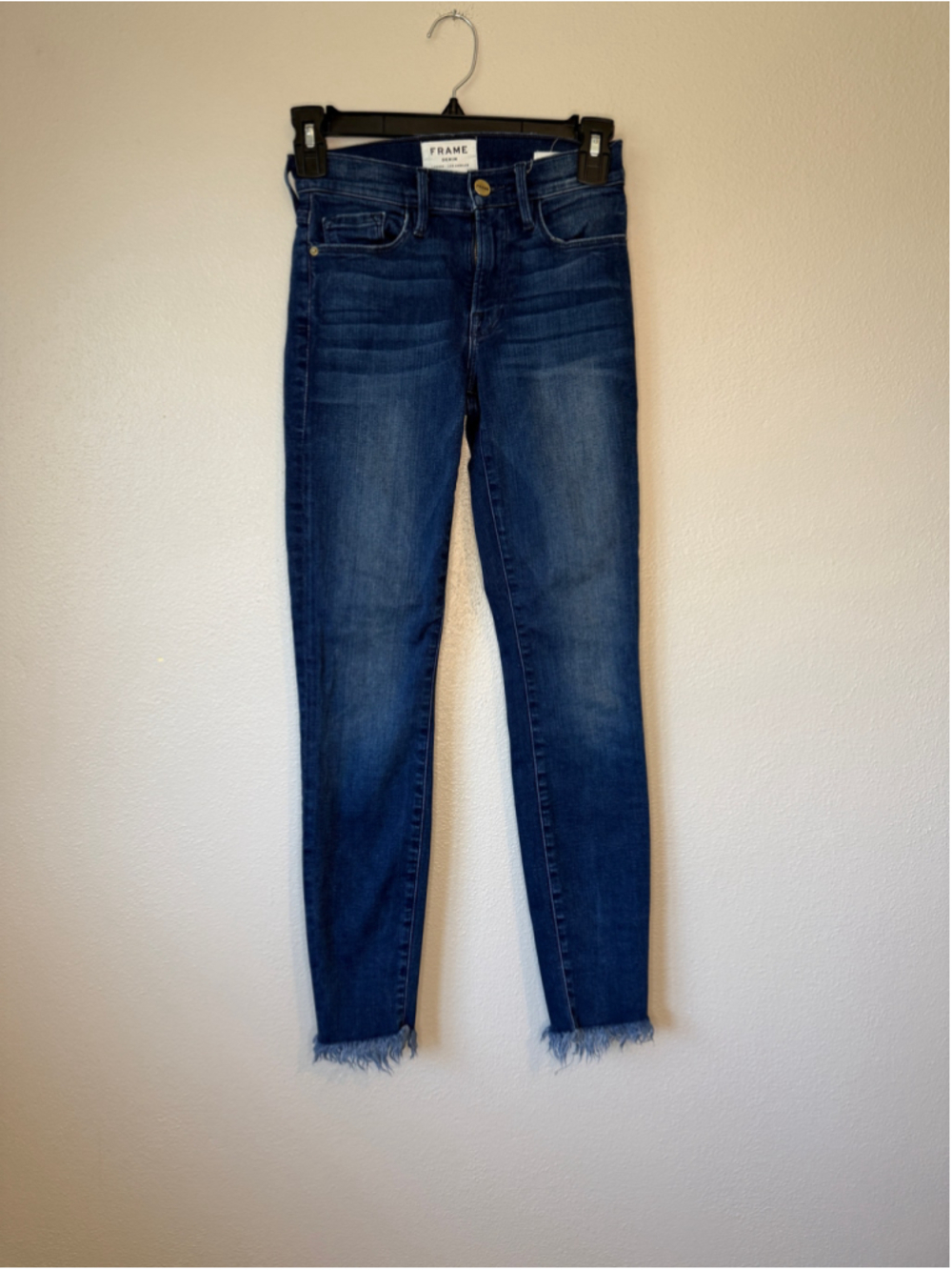 FRAME Le Skinny de Jeanne Crop Raw Hem Jeans Size 24 Cantine